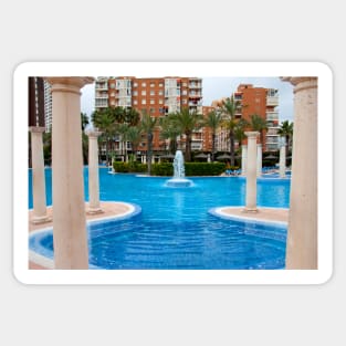 Solana Hotel Swimming Pool Benidorm Spain Sticker